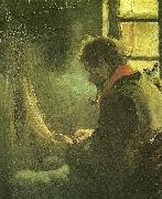Peder Severin Kroyer en fransk fisker boder garn oil painting